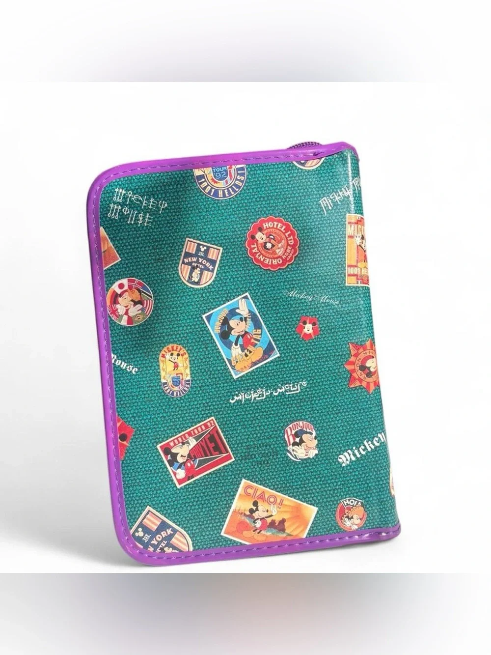 Rare Vintage 1991 Disney Mickey’s World Tour Vinyl Pencil Case Organizer